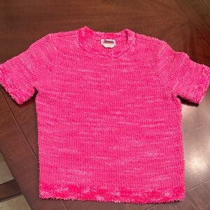 Kate Spade WOMEN'S KNIT TWEED BLOUSE IN TRUE PINK